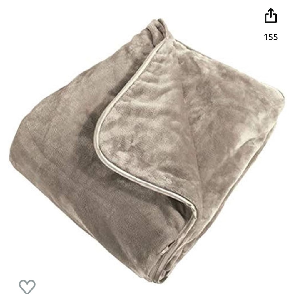 COPY - taupe Brookstone nap blanket - king